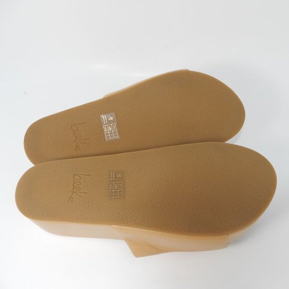 Beek Albatross Platform Flatform Slide Sandal Size 8 Nude Beige Leather NEW $310 - Picture 13 of 15